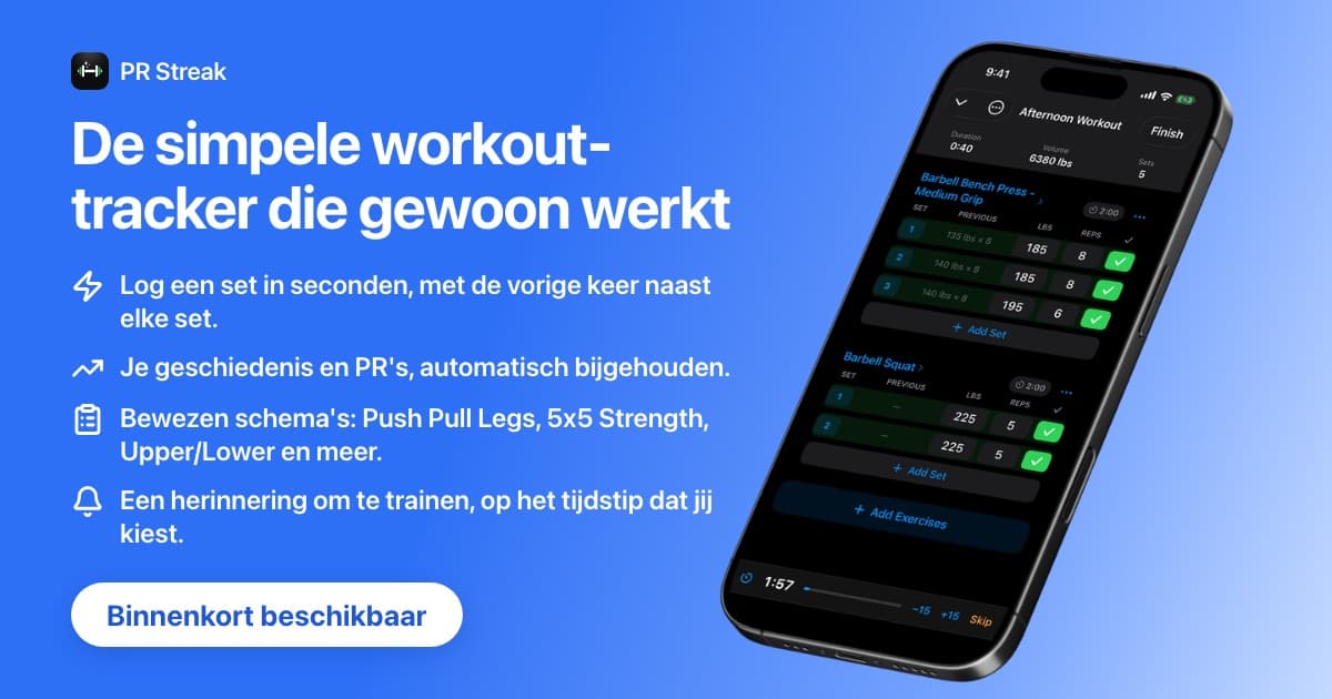 Beste trainingsschema app voor iPhone (2026)