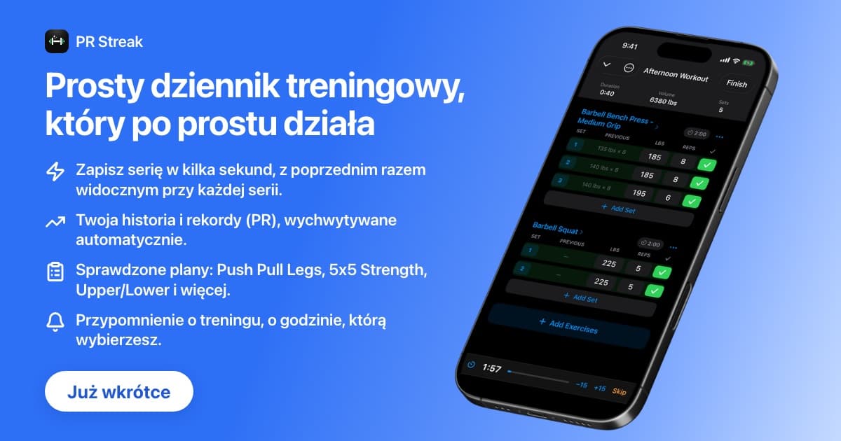 Najlepszy planer treningowy w aplikacji (2026)