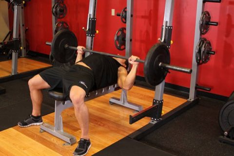 Finishing position of the Bench Press