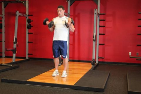 Finishing position of the Bicep Curl
