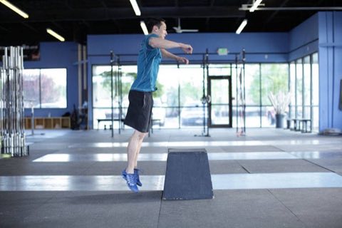 Finishing position of the Box Jump