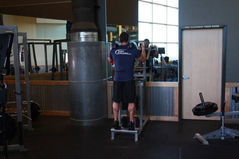 Finishing position of the Calf Raise