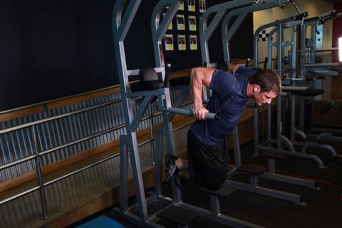 Finishing position of the Chest Dip