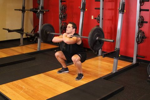 Finishing position of the Front Squat