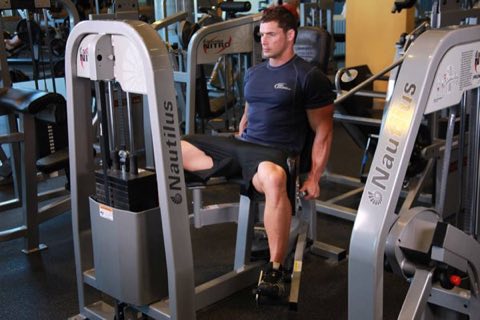 Finishing position of the Hip Abduction Machine