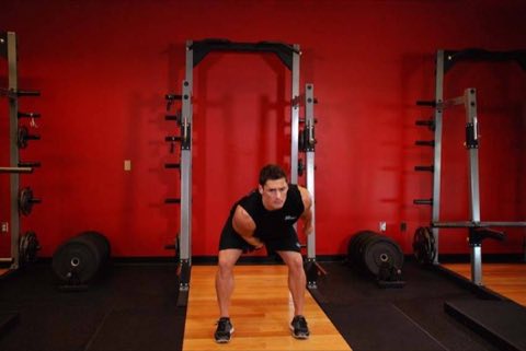 Finishing position of the Kettlebell Snatch