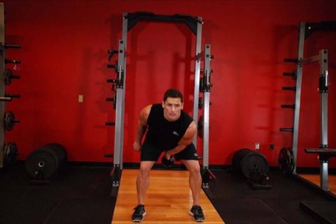 Finishing position of the Kettlebell Swing