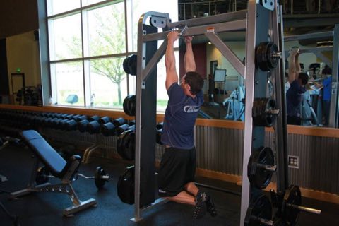 Finishing position of the Neutral-Grip Pull-Up
