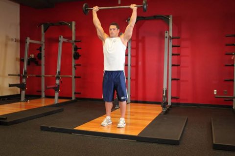 Finishing position of the Overhead Press