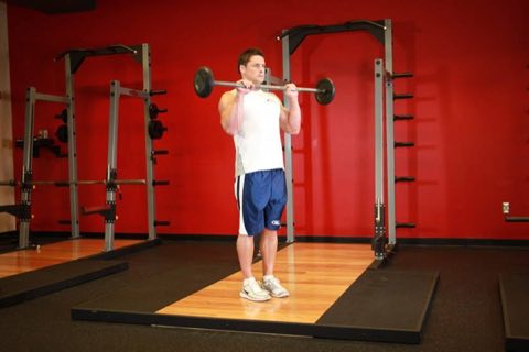 Finishing position of the Reverse Curl