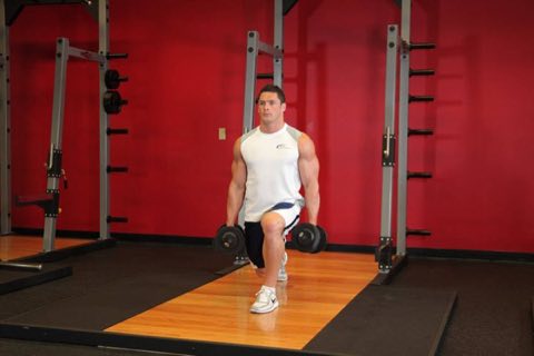 Finishing position of the Reverse Lunge