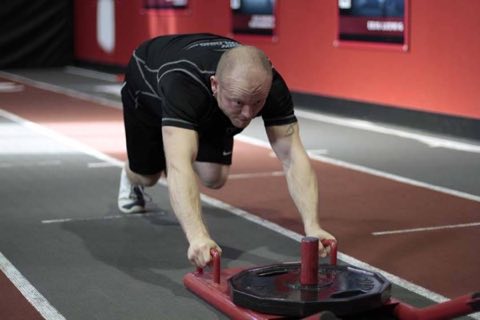 Finishing position of the Sled Push