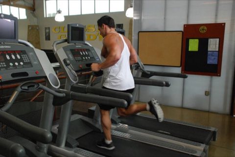 Finishing position of the Treadmill Running