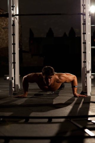 Finishing position of the Wide Push-Up