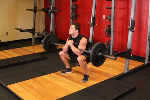 Finishing position of the Zercher Squat